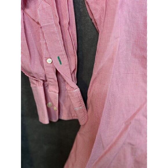 TOMMY HILFIGER‎ Men's Dress Shirt 18 34 - 35 Burgundy Red XXL Lifetime Collar - Picture 2 of 6